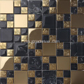 Tinggi Kualiti Hitam Dan Rose Emas Mosaic Stone